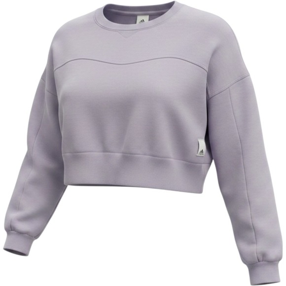 adidas Tops - Adidas Cropped Sweatshirt Women Medium Lavender Purple Vintage cropped